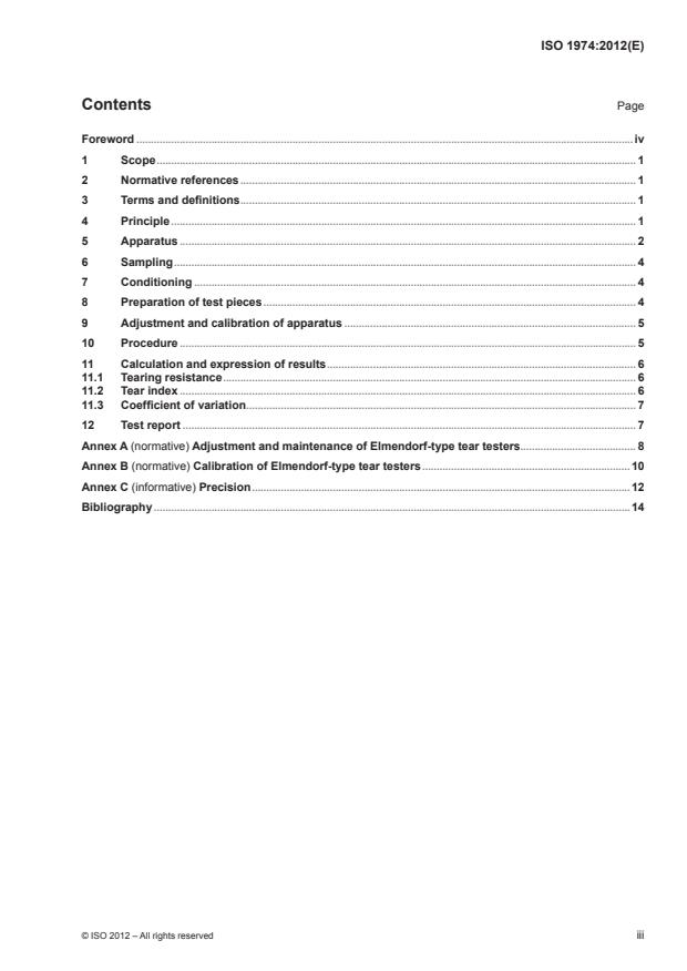 ISO 1974:2012 - Paper -- Determination of tearing resistance -- Elmendorf method