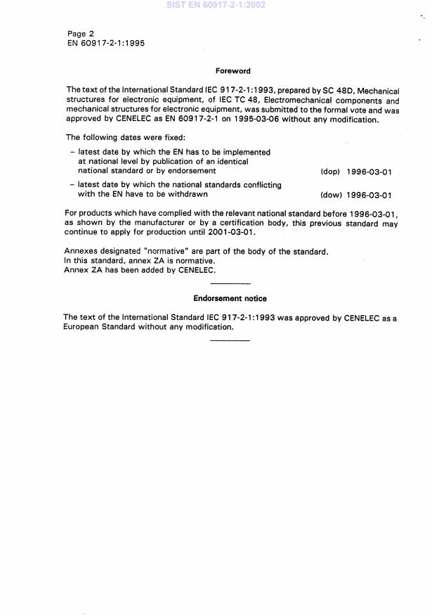 EN 60917-2-1:1995 EN 60917-2-1:2002 - Page 4 preview