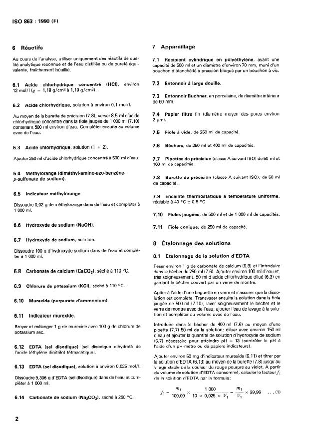 ISO 863:1990 ISO 863:1990 - Ciments -- Méthodes d'essai -- Essai de pouzzolanicité des ciments pouzzolaniques - Page 4 preview