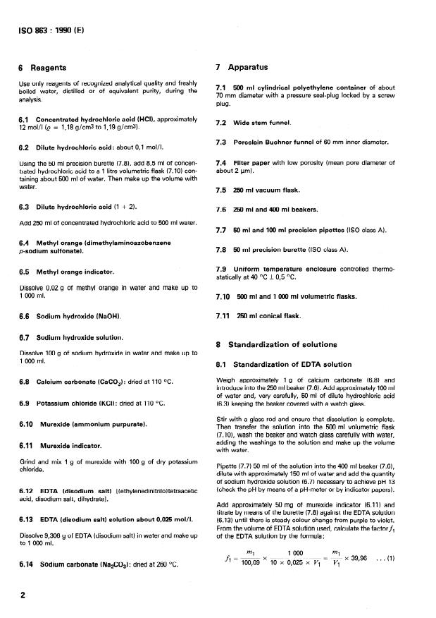 ISO 863:1990 ISO 863:1990 - Cement -- Test methods -- Pozzolanicity test for pozzolanic cements - Page 4 preview