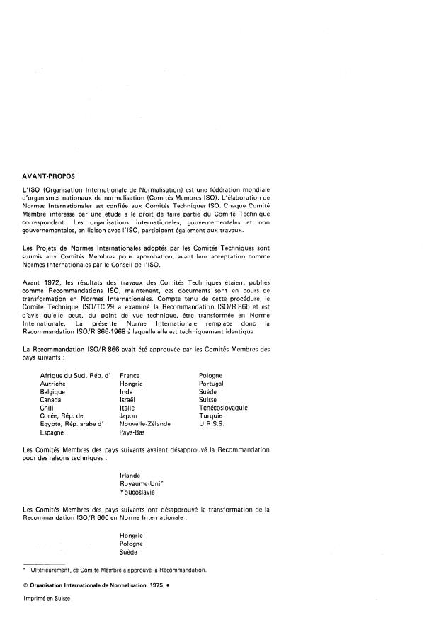 ISO 866:1975 ISO 866:1975 - Forets a centrer pour centres sans chanfrein de protection -- Type A - Page 2 preview