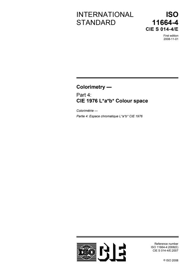 ISO 11664-4:2008 - Colorimetry