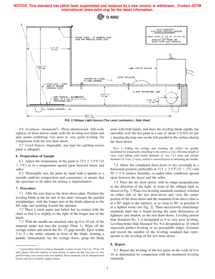 ASTM D4062-99 - Standard Test Method for Leveling of Paints by Draw-Down Method