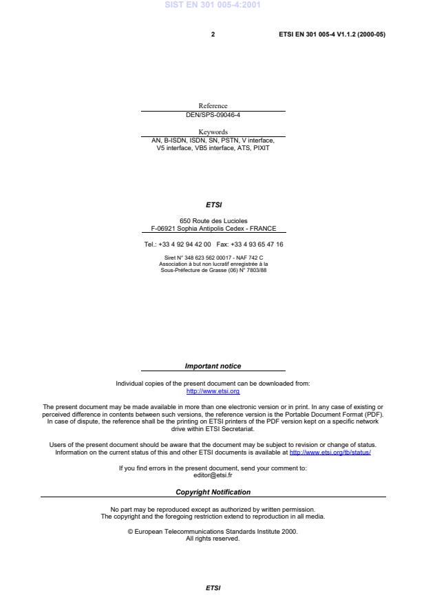 SIST EN 301 005-4:2001 SIST EN 301 005-4:2001 - Page 4 preview