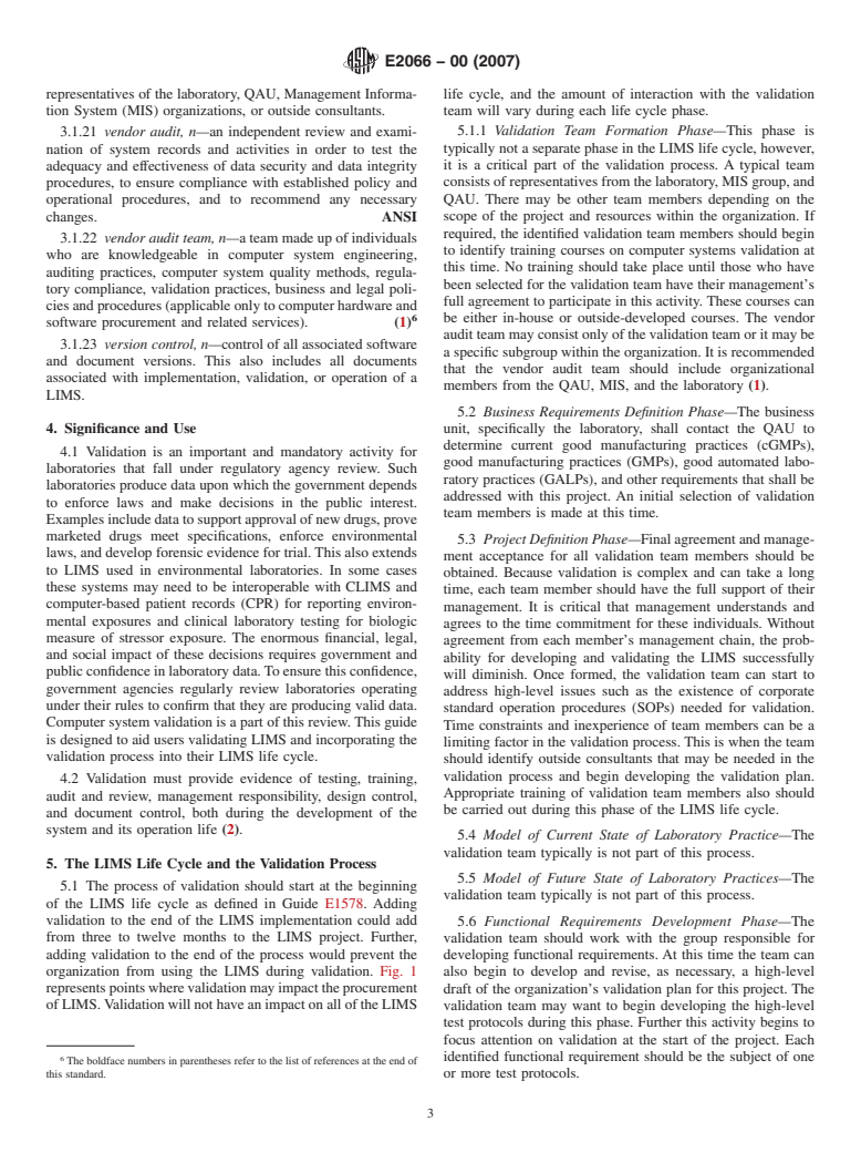 ASTM E2066-00(2007) - Standard Guide for Validation of Laboratory Information Management Systems (Withdrawn 2015)