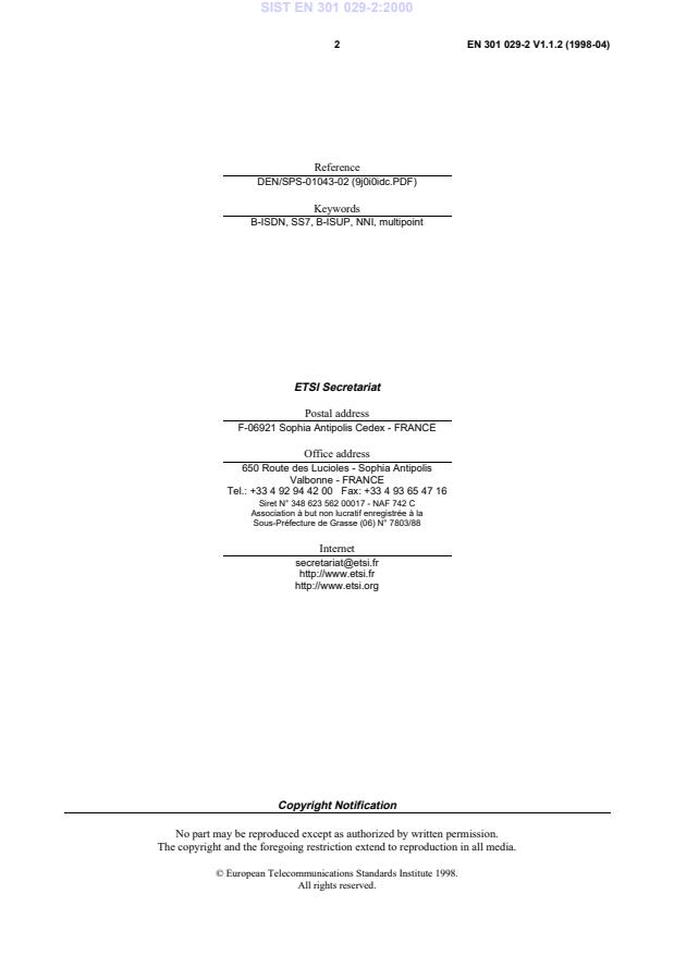 SIST EN 301 029-2:2000 SIST EN 301 029-2:2000 - Page 4 preview