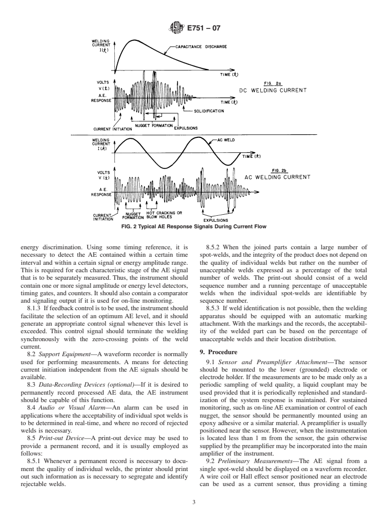 ASTM E751-07 - Standard Practice for Acoustic Emission Monitoring During Resistance Spot-Welding