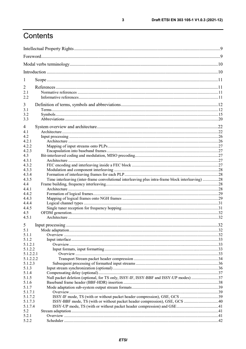 ETSI EN 303 105-1 V1.0.3 (2021-12) - Digital Video Broadcasting (DVB); Next Generation broadcasting system to Handheld, physical layer specification (DVB-NGH); Part 1: Base Profile