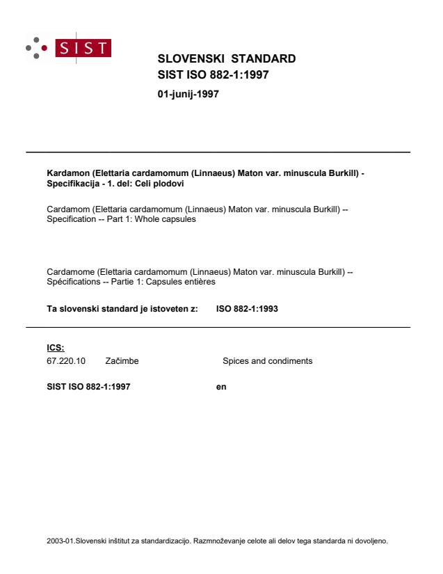ISO 882-1:1997