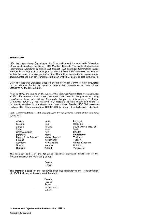 ISO 888:1976 ISO 888:1976 - Bolts, screws and studs -- Nominal lengths, and thread lengths for general purpose bolts - Page 2 preview