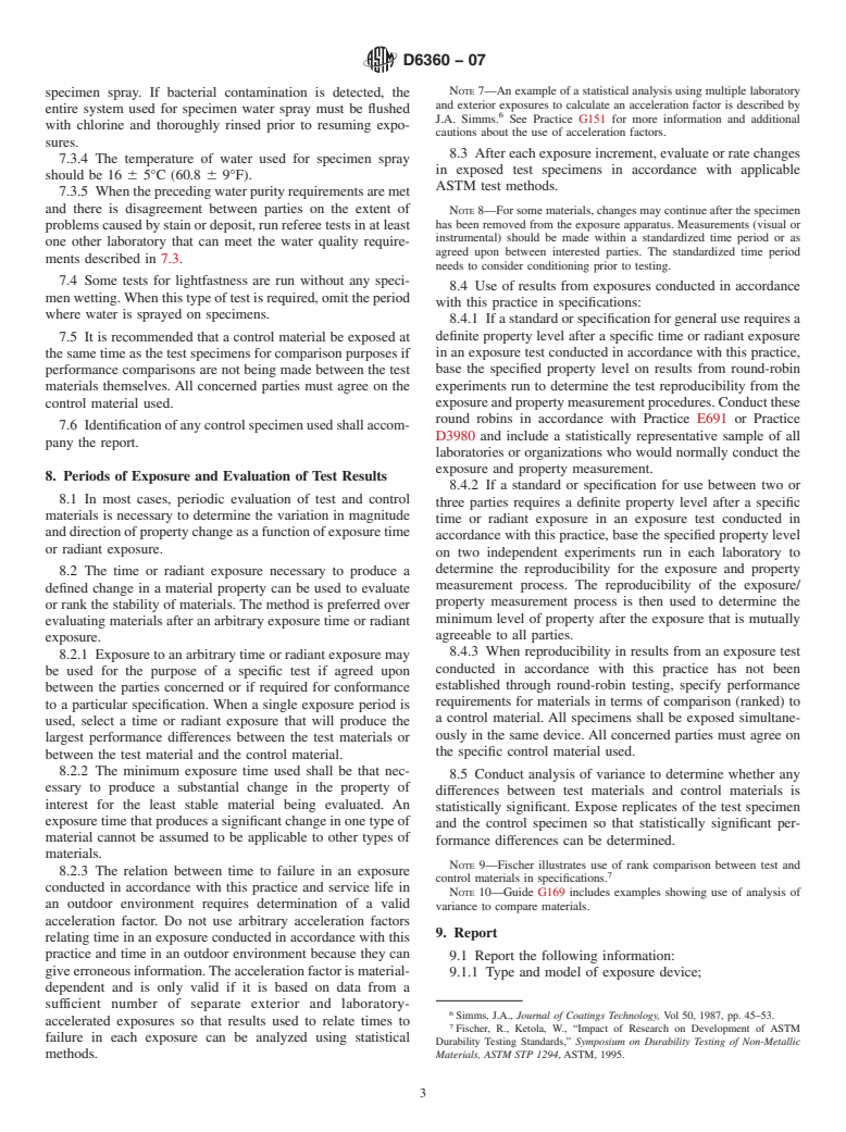 ASTM D6360-07 - Standard Practice for Enclosed Carbon-Arc Exposures of Plastics