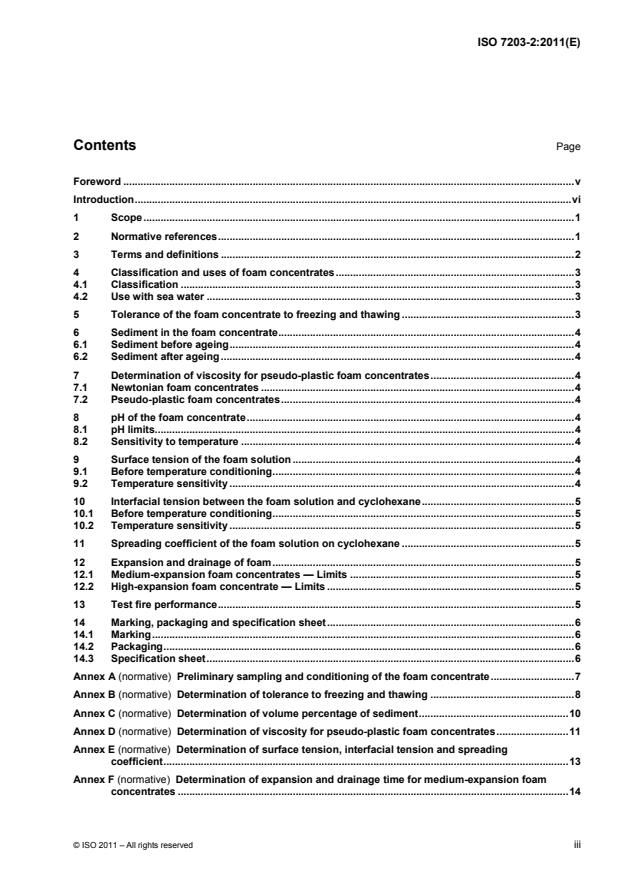 ISO 7203-2:2011 - Fire extinguishing media -- Foam concentrates