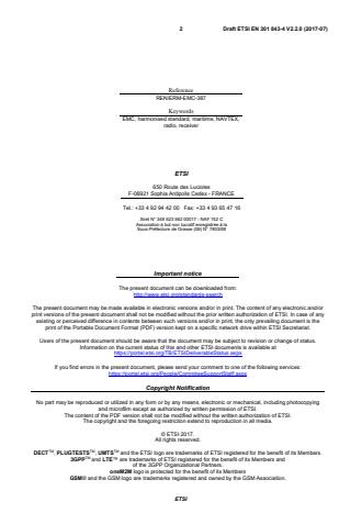 SIST EN 301 843-4 V2.2.1:2018 ETSI EN 301 843-4 V2.2.0 (2017-07) - ElectroMagnetic Compatibility (EMC) standard for marine radio equipment and services; Harmonised Standard for electromagnetic compatibility; Part 4: Specific conditions for Narrow-Band Direct-Printing (NBDP) NAVTEX receivers - Page 2 preview