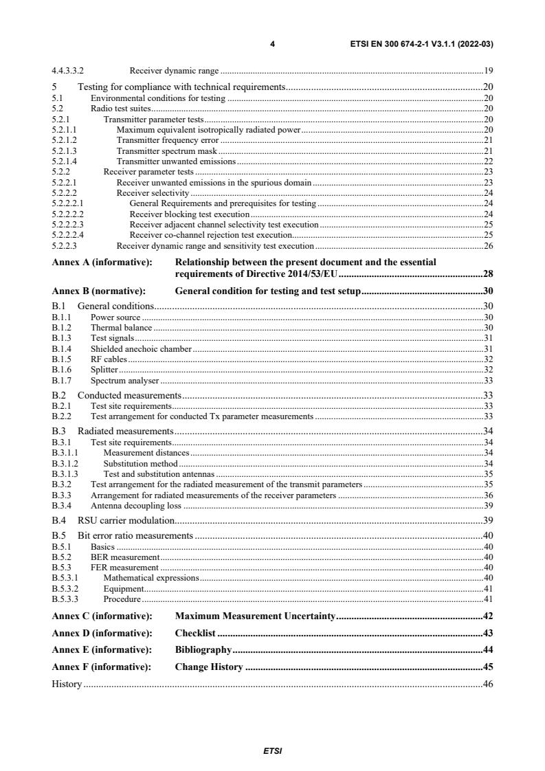 SIST EN 300 674-2-1 V3.1.1:2022 ETSI EN 300 674-2-1 V3.1.1 (2022-03) - <empty> - Page 4 preview