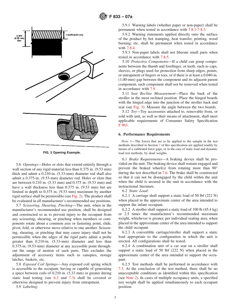 ASTM F833-07a - Standard Consumer Safety Performance Specification for Carriages and Strollers