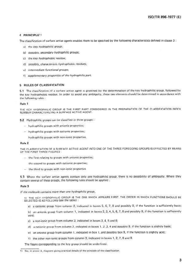 ISO/TR 896:1977 - Surface active agents -- Scientific classification