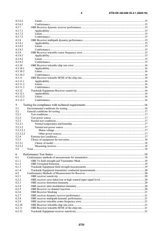 SIST EN 302 609 V2.2.1:2020 ETSI EN 302 609 V2.2.1 (2020-10) - Short Range Devices (SRD); Radio equipment for Euroloop communication systems; Harmonised Standard for access to radio spectrum - Page 4 preview