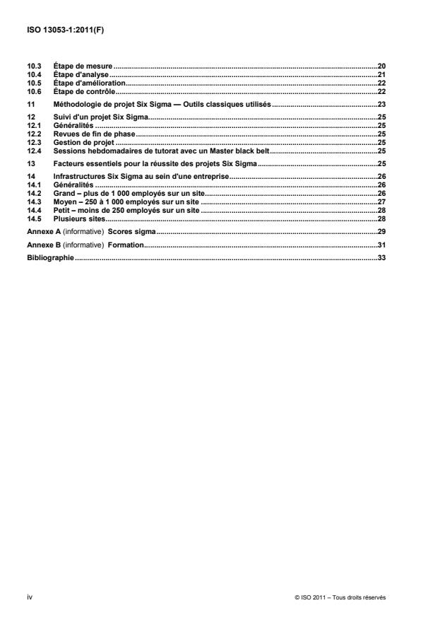 ISO 13053-1:2011 ISO 13053-1:2011 - Méthodes quantitatives dans l'amélioration de processus -- Six Sigma - Page 4 preview