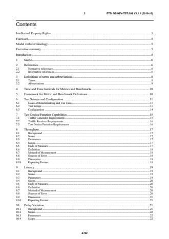 ETSI GS NFV-TST 009 V3.1.1 (2018-10) - Network Functions Virtualisation (NFV) Release 3; Testing; Specification of Networking Benchmarks and Measurement Methods for NFVI