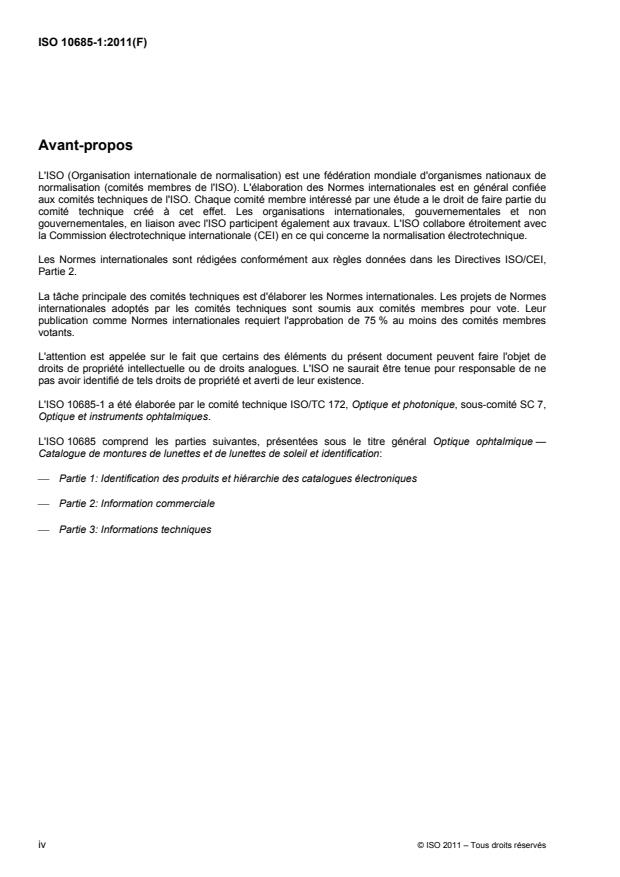 ISO 10685-1:2011 ISO 10685-1:2011 - Optique ophtalmique -- Catalogue de montures de lunettes et de lunettes de soleil et identification - Page 4 preview
