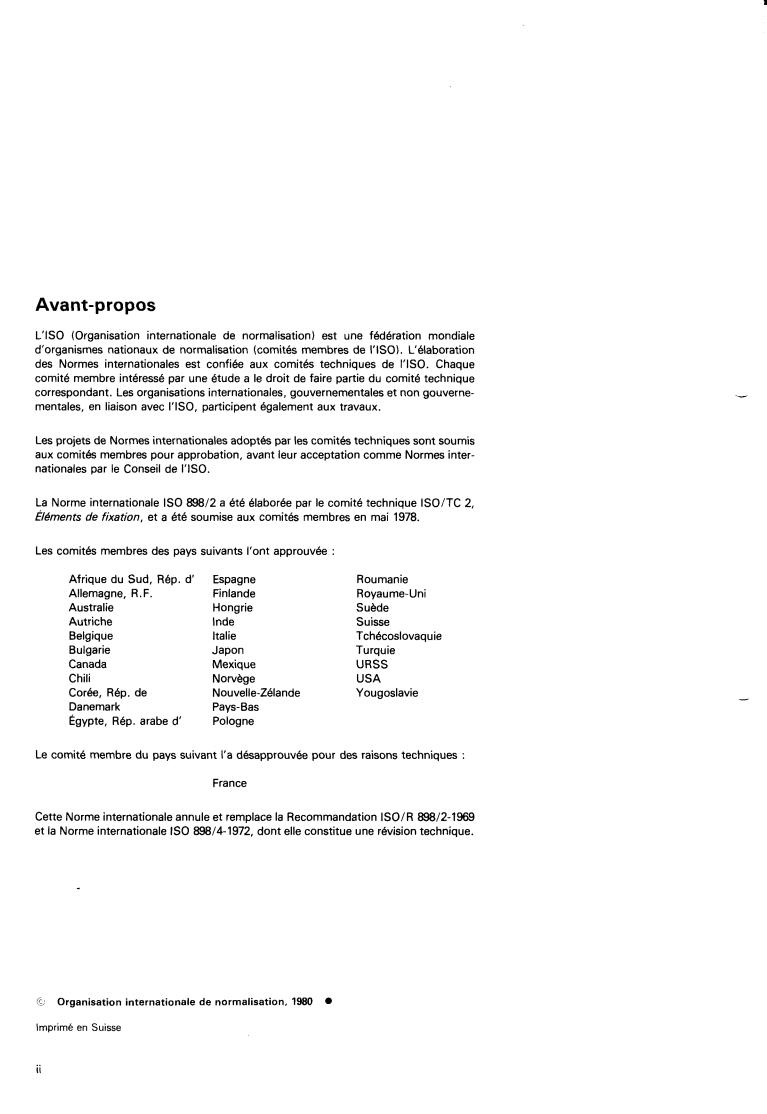 ISO 898-2:1980 ISO 898-2:1980 - Mechanical properties of fasteners — Part 2: Nuts with specified proof load values
Released:8/1/1980 - Page 2 preview