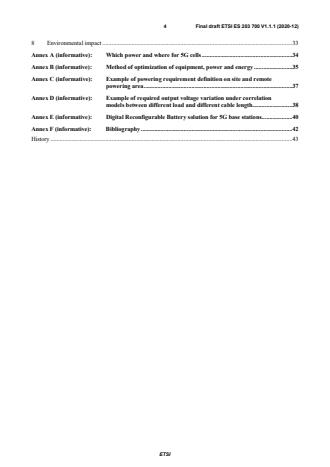 SIST ES 203 700 V1.1.1:2021 ETSI ES 203 700 V1.1.1 (2020-12) - Environmental Engineering (EE); Sustainable power feeding solutions for 5G network - Page 4 preview