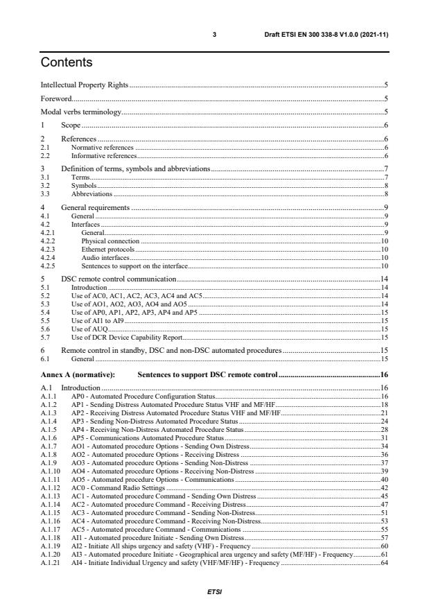 ETSI EN 300 338-8 V1.0.0 (2021-11) - Technical characteristics and methods of measurement for equipment for generation, transmission and reception of Digital Selective Calling (DSC) in the maritime MF, MF/HF and/or VHF mobile service; Part 8: Enabling DSC radio equipment with remote control capabilities
