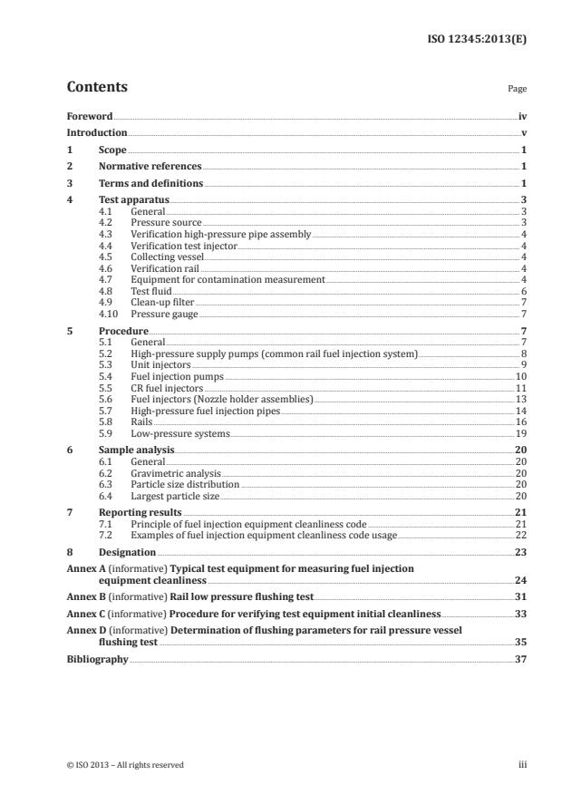 ISO 12345:2013 - Diesel engines -- Cleanliness assessment of fuel injection equipment