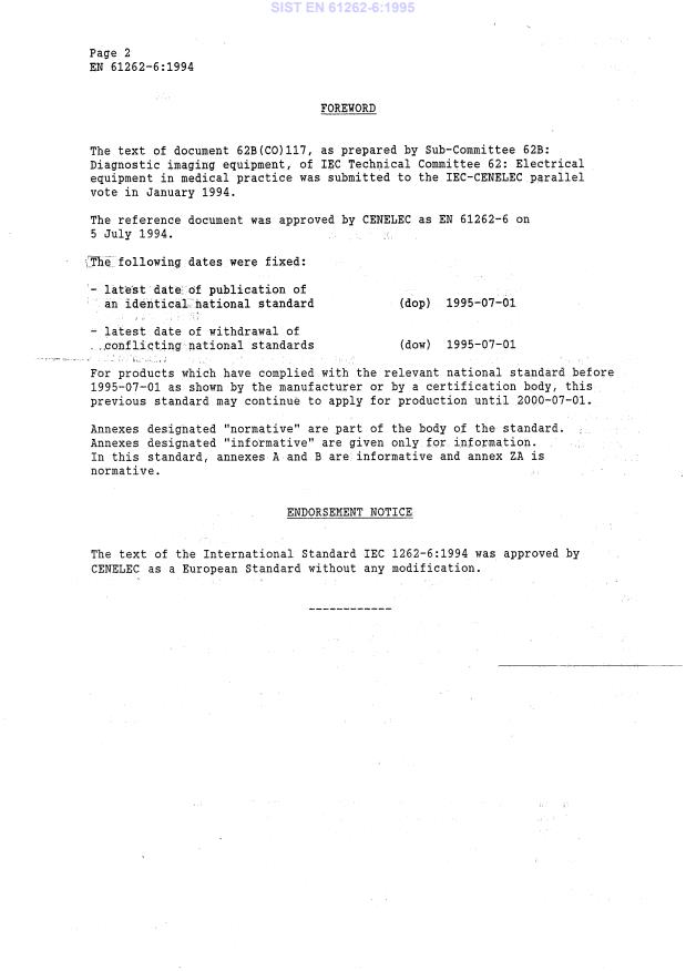 EN 61262-6:1994 EN 61262-6:1995 - Page 4 preview