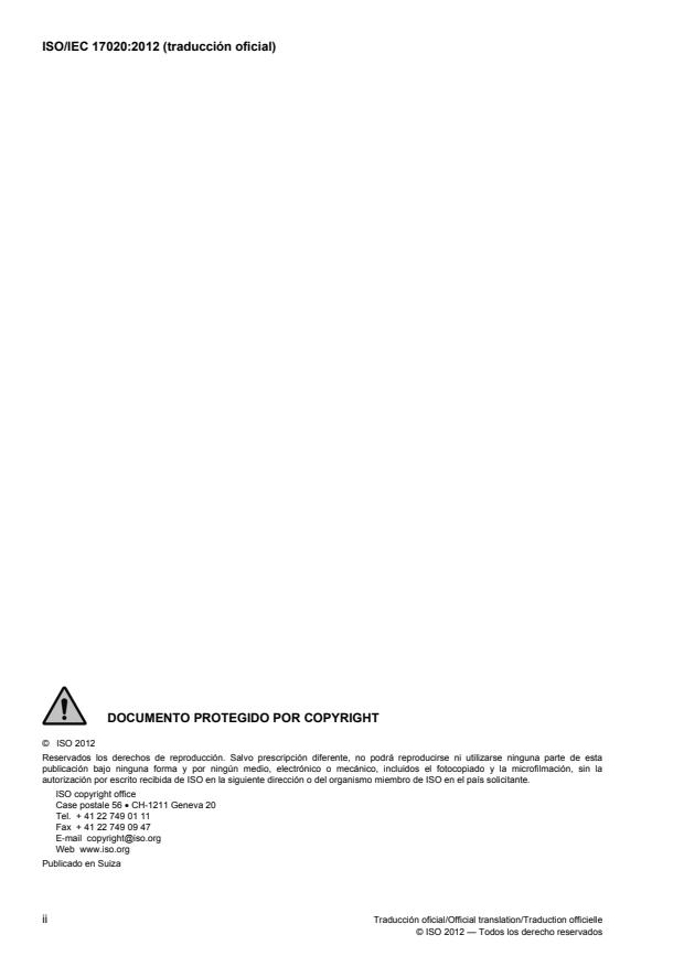 ISO/IEC 17020:2012 ISO/IEC 17020:2012 - Conformity assessment -- Requirements for the operation of various types of bodies performing inspection - Page 2 preview