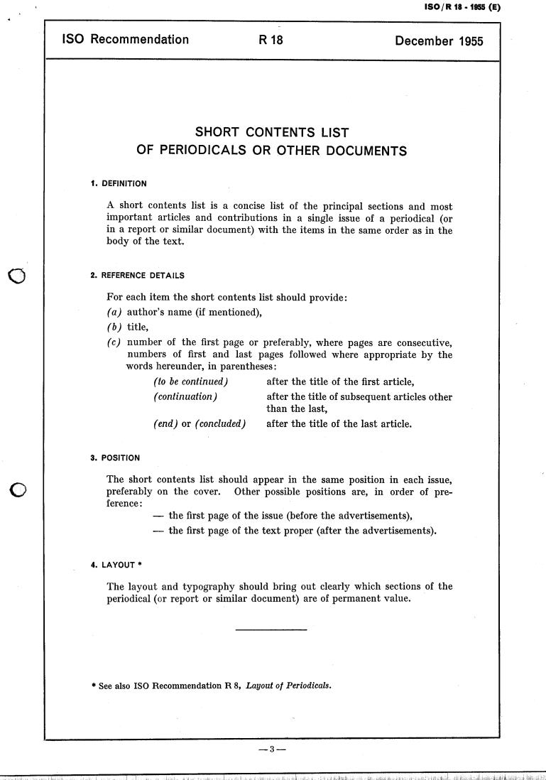 ISO/R 18:1955 ISO/R 18:1955 - Title missing - Legacy paper document
Released:1/1/1955