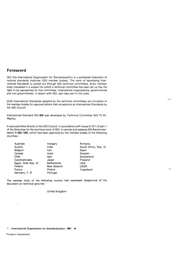 ISO 899:1981 ISO 899:1981 - Plastics -- Determination of tensile creep - Page 2 preview