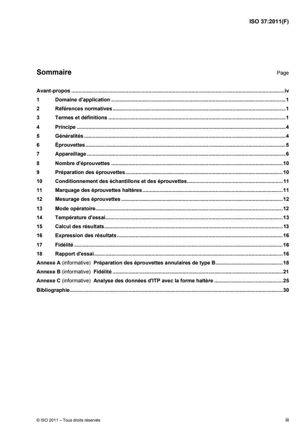 ISO 37:2011 - Caoutchouc vulcanisé ou thermoplastique -- Détermination des caractéristiques de contrainte-déformation en traction