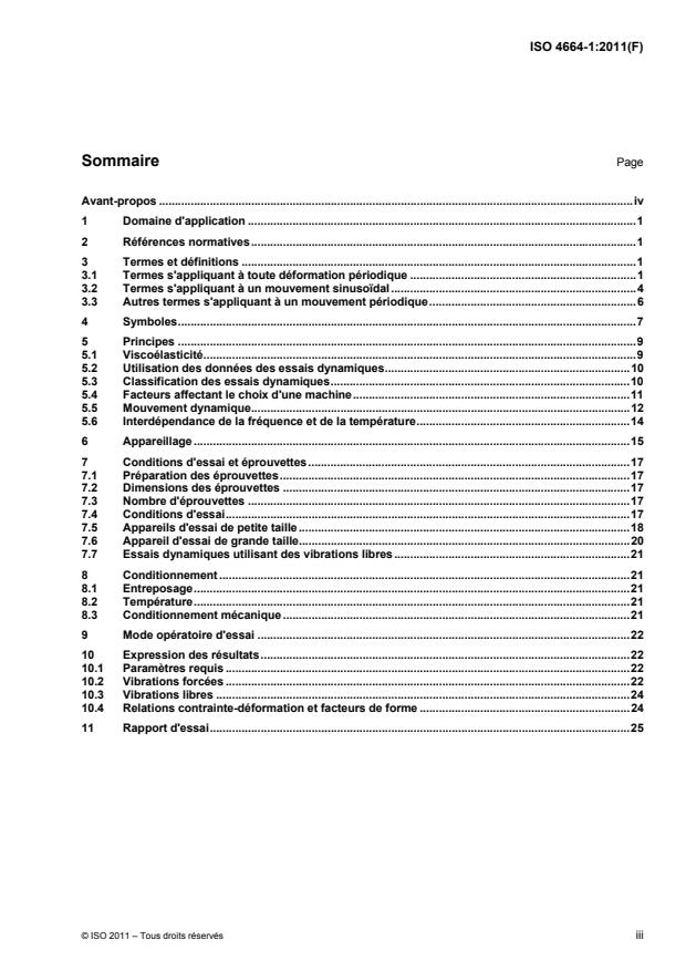 ISO 4664-1:2011 - Caoutchouc vulcanisé ou thermoplastique -- Détermination des propriétés dynamiques
