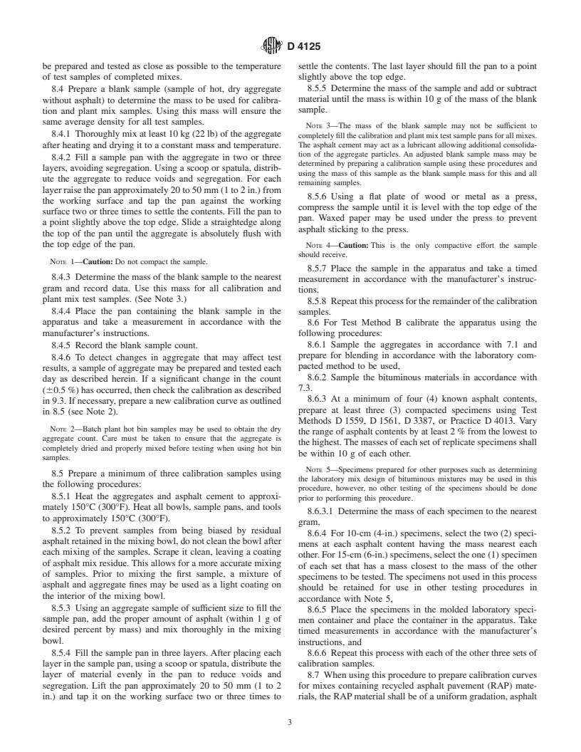 ASTM D4125-94(2000) - Standard Test Methods for Asphalt Content of Bituminous Mixtures by the Nuclear Method