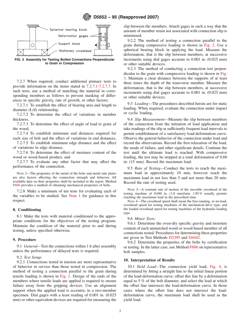 ASTM D5652-95(2007) - Standard Test Methods for Bolted Connections in Wood and Wood-Base Products