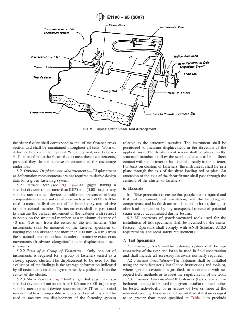 ASTM E1190-95(2007) - Standard Test Methods for Strength of Power-Actuated Fasteners Installed in Structural Members