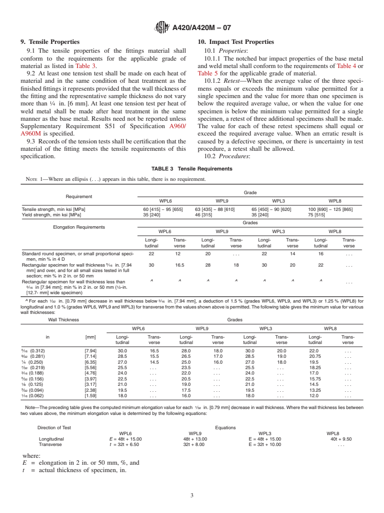 ASTM A420/A420M-07 - Standard Specification for Piping Fittings of Wrought Carbon Steel and Alloy Steel for Low-Temperature Service