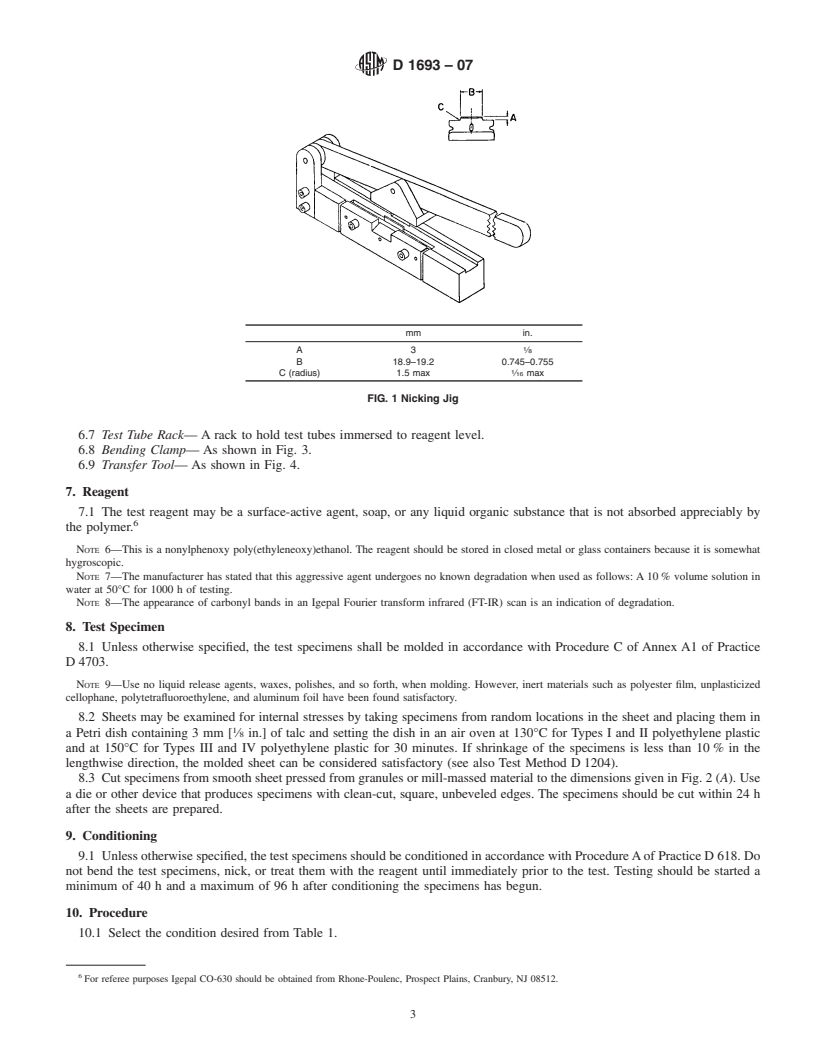 REDLINE ASTM D1693-07 - Standard Test Method for Environmental Stress-Cracking of Ethylene Plastics