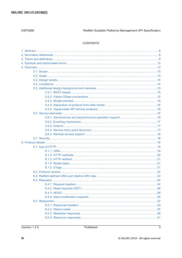 ISO/IEC 30115:2018 ISO/IEC 30115:2018 - Information technology -- Redfish scalable platforms management API specification - Page 4 preview