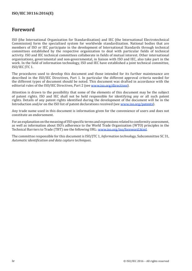 ISO/IEC 30116:2016 ISO/IEC 30116:2016 - Information technology -- Automatic identification and data capture techniques -- Optical Character Recognition (OCR) quality testing - Page 4 preview