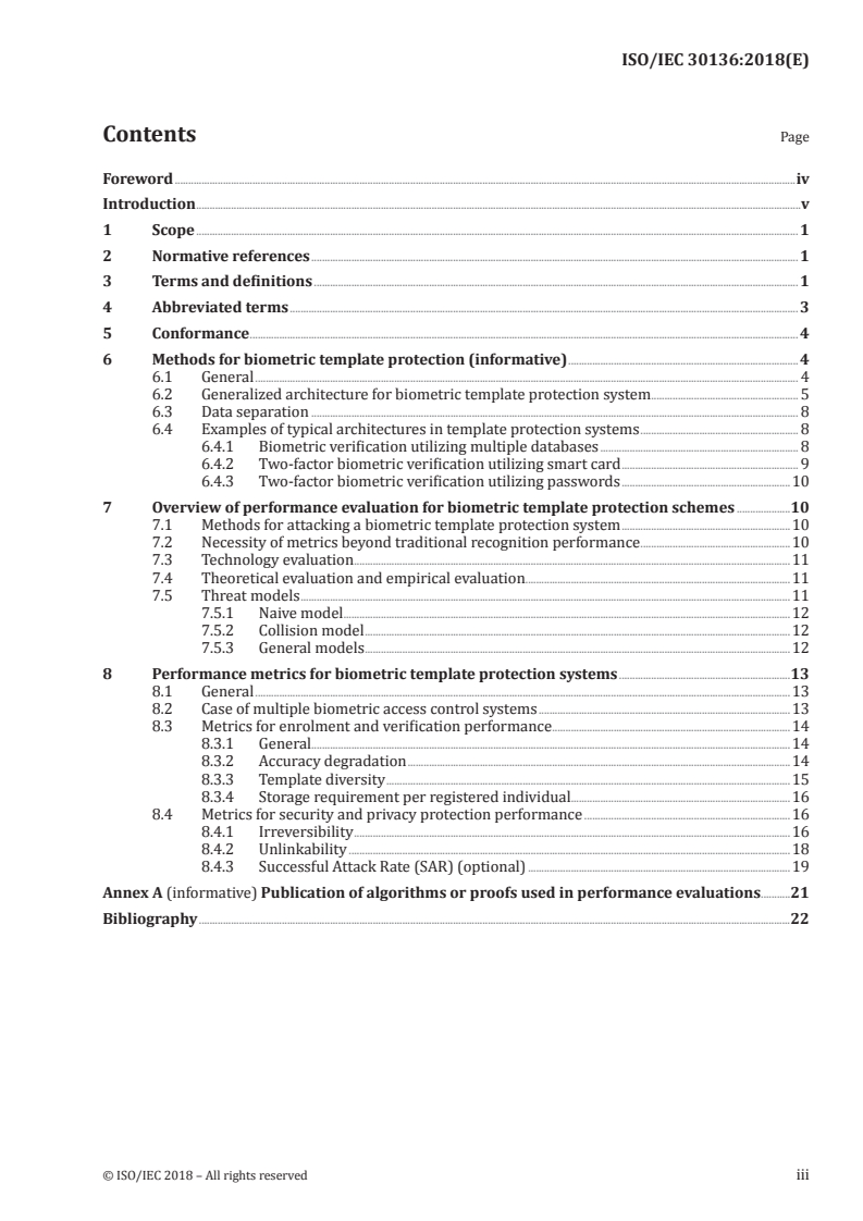 ISO/IEC 30136:2018 - Information technology — Performance testing of biometric template protection schemes
Released:3/9/2018