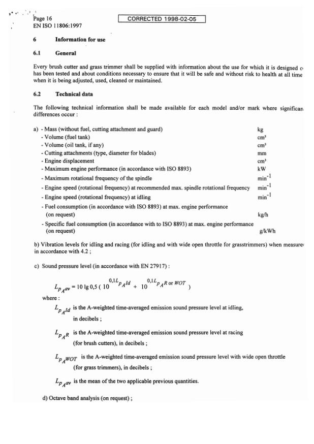 EN ISO 11806:1997/AC:1998 EN ISO 11806:1998/AC:1999 - Page 4 preview