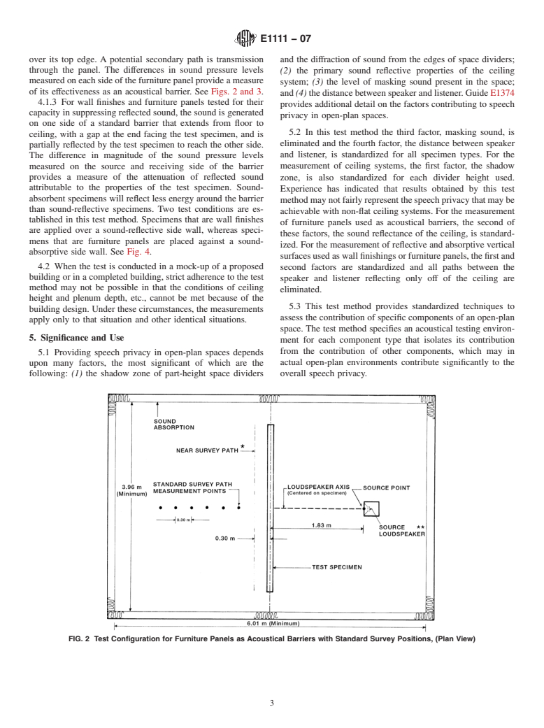 ASTM E1111-07 - Standard Test Method for Measuring the Interzone Attenuation of Open Office Components