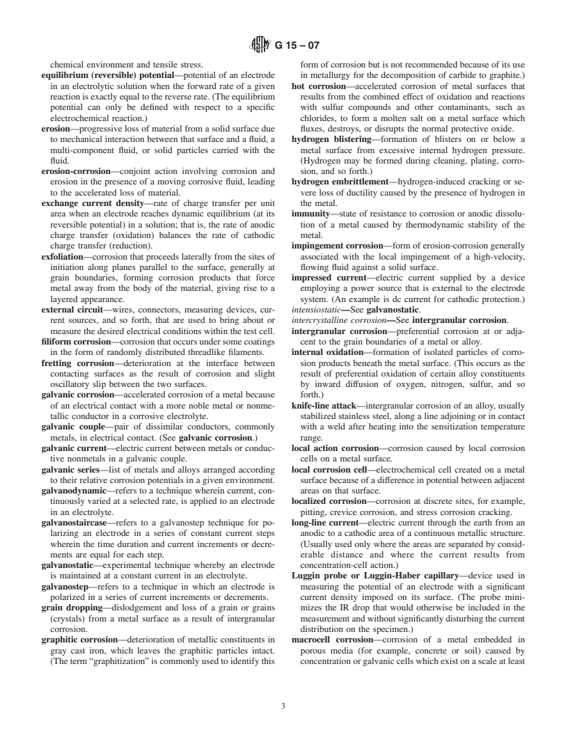 ASTM G15-07 - Standard Terminology Relating to Corrosion and Corrosion Testing