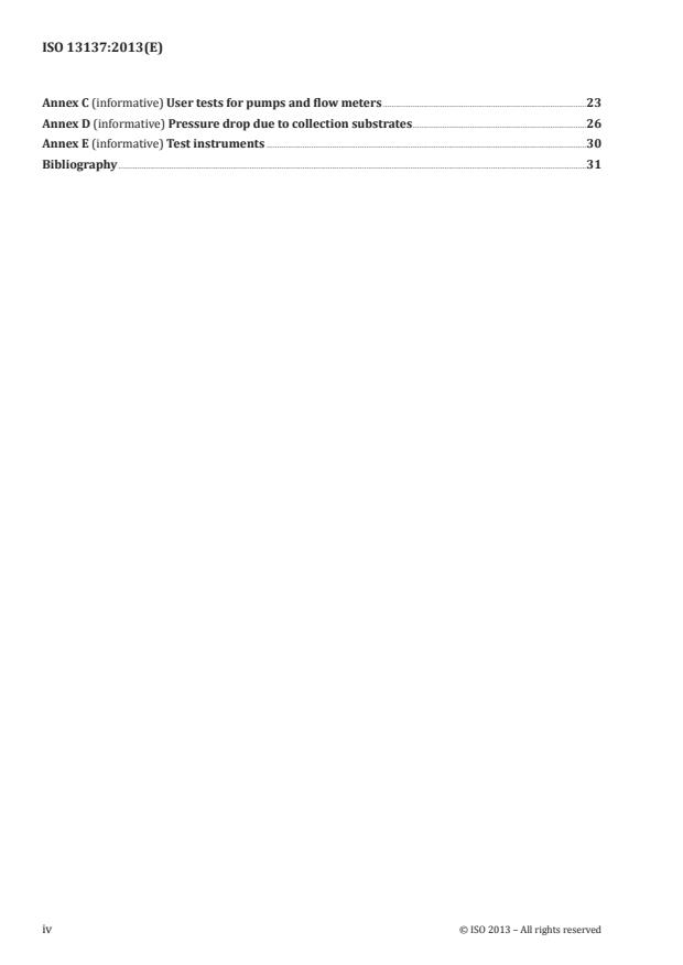 ISO 13137:2013 ISO 13137:2013 - Workplace atmospheres -- Pumps for personal sampling of chemical and biological agents -- Requirements and test methods - Page 4 preview