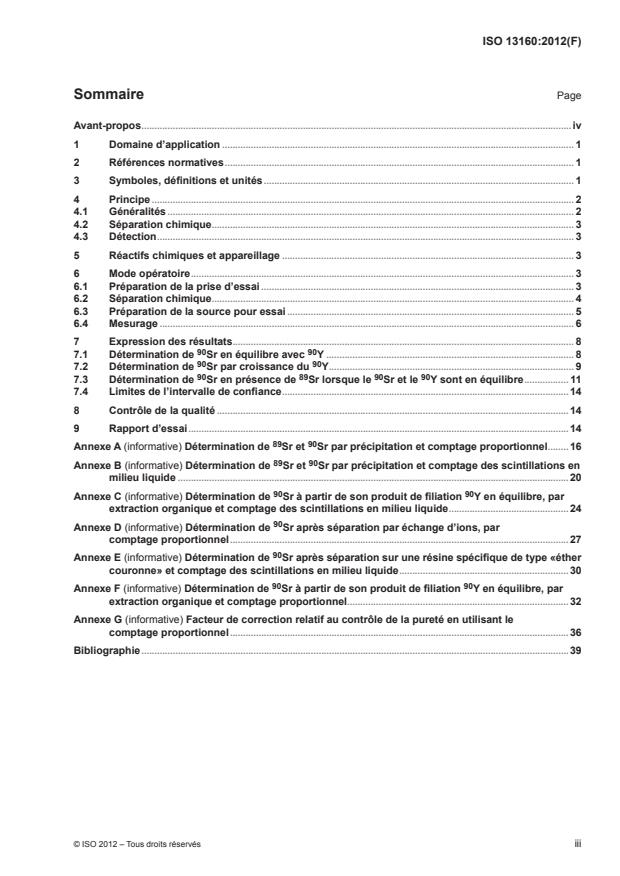 ISO 13160:2012 - Qualité de l'eau -- Strontium 90 et strontium 89 -- Méthodes d'essai par comptage des scintillations en milieu liquide ou par comptage proportionnel