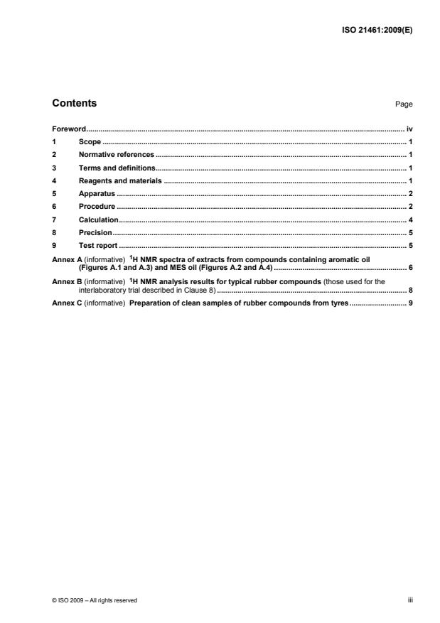 ISO 21461:2009 - Rubber -- Determination of the aromaticity of oil in vulcanized rubber compounds