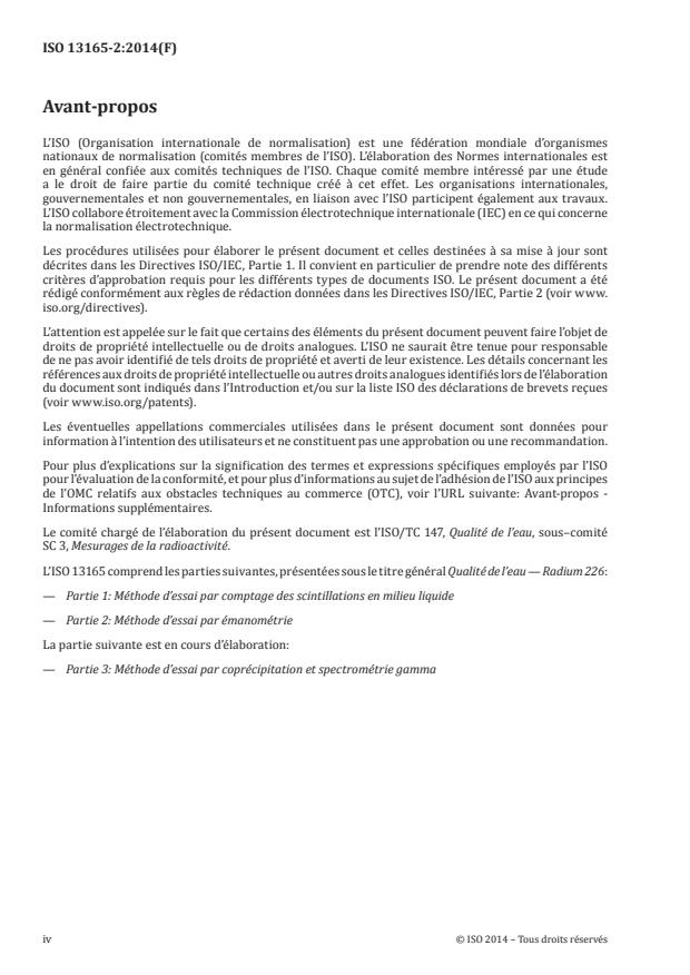 ISO 13165-2:2014 ISO 13165-2:2014 - Qualité de l'eau -- Radium 226 - Page 4 preview