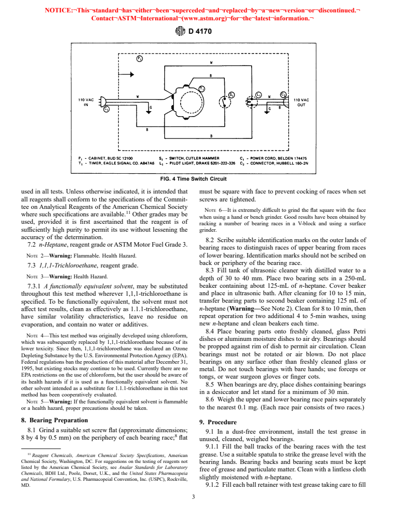 ASTM D4170-97 - Standard Test Method for Fretting Wear Protection by Lubricating Greases